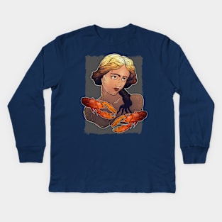 Crayfish Cajun Queen Kids Long Sleeve T-Shirt